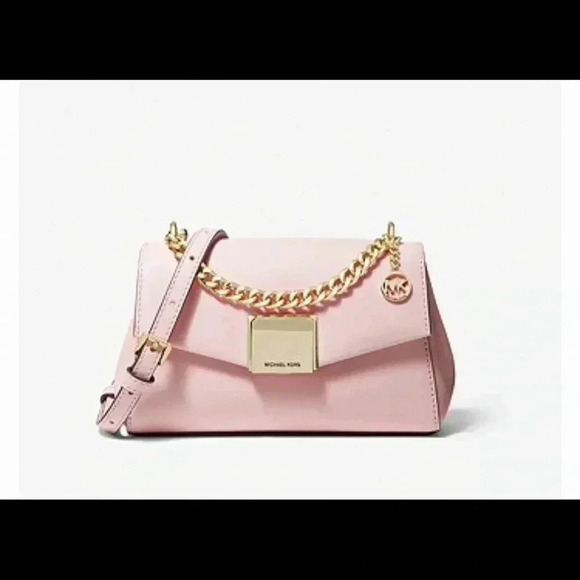 Michael KORS Purse crossbody in pink color and gold chain adorable - Picture 1 of 14